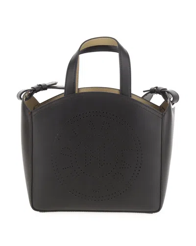 Karl Lagerfeld K/circle Perforated Small Tote Bag In Black