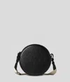 Karl Lagerfeld K/circle Round Perforated Logo Crossbody Bag