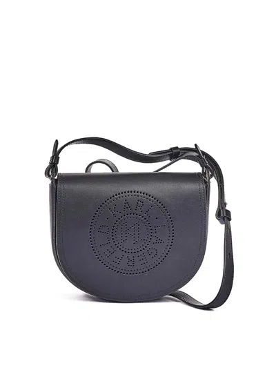 Karl Lagerfeld K/circle Saddle Scadated In Black