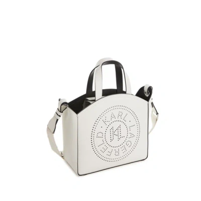 Karl Lagerfeld K/circle Small Tote Bag In White