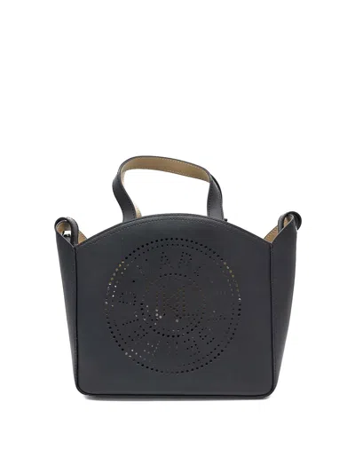 Karl Lagerfeld K/circle Small Tote Perforated In Black