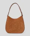 Karl Lagerfeld K/circle Suede Hobo Bag