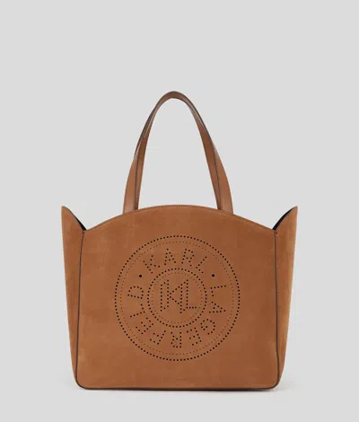 Karl Lagerfeld K/circle Suede Tote Bag