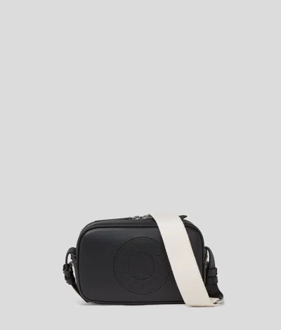Karl Lagerfeld K/circle Umhängetasche Mit Lochmuster In Black