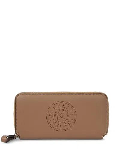 Karl Lagerfeld K/circle Wallet In Braun