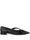 Karl Lagerfeld Kerrie Krosstrap Ballerina Shoes In Black
