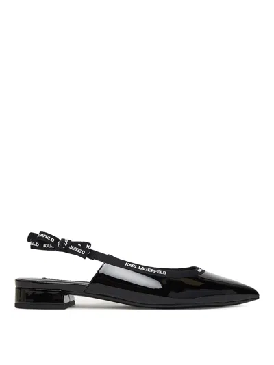 Karl Lagerfeld Kerrie Ribbon Sling Back In Black