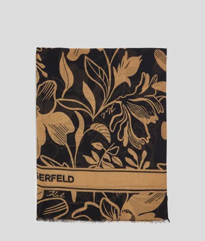 KARL LAGERFELD K/ESSENTIAL ALL-OVER-PRINT SCARF