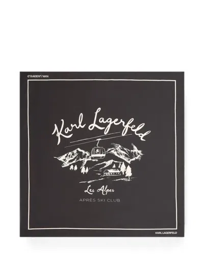 Karl Lagerfeld K/essential Apres Ski Scarf In Multi
