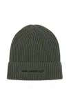 Karl Lagerfeld K/essential Beanie In Green