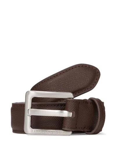 Karl Lagerfeld K/essential Belt In Brown