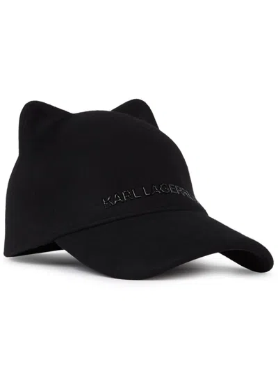 Karl Lagerfeld K/essential Choupette Baseball Cap In Black