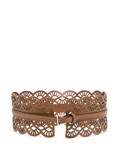Karl Lagerfeld K/essential Fan Belt In Brown