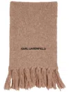 Karl Lagerfeld Essential Knitted Scarf In Neutrals