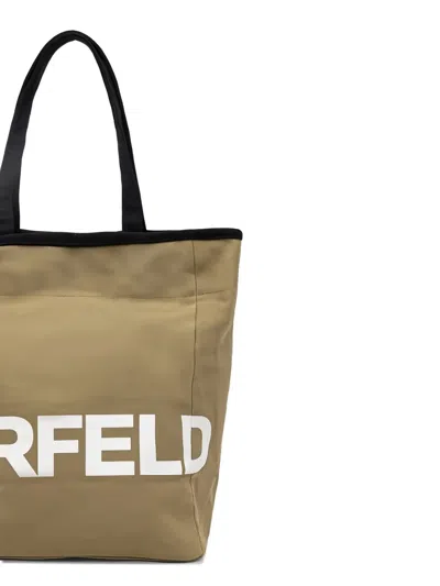 Karl Lagerfeld K/essential Logo-detail Tote Bag In Green