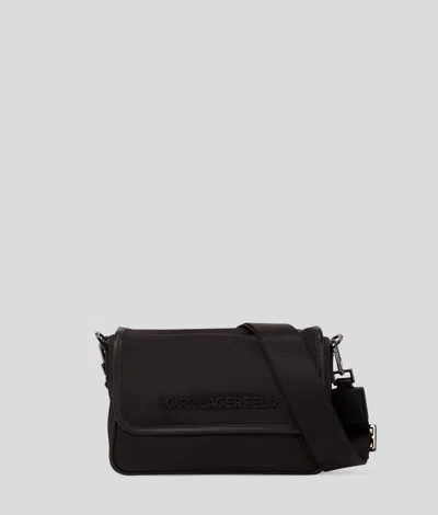 Karl Lagerfeld K/essential Nylon Crossbody Bag In Black