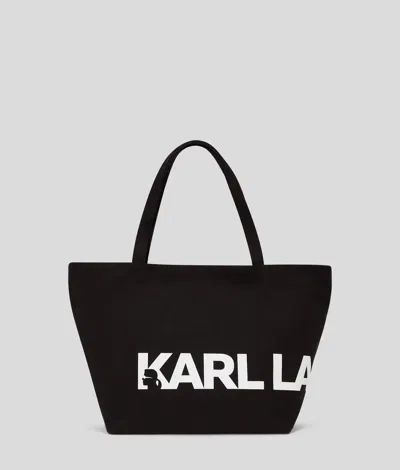 Karl Lagerfeld K/essential Oversized Logo Shopper In Black
