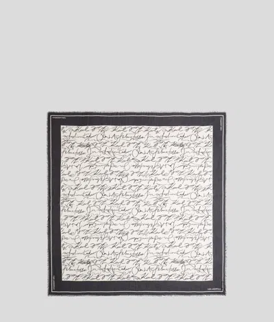 Karl Lagerfeld K/essential Scribble Scarf