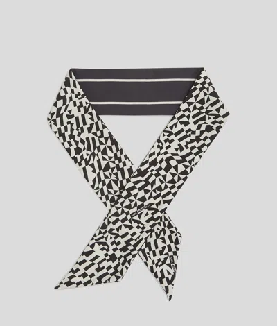 Karl Lagerfeld K/essential Slim Silk Scarf