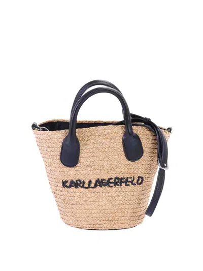 Karl Lagerfeld K/essential Small Beach Bag In Neutral