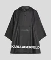 Karl Lagerfeld K/essential Verstaubarer Poncho In Black