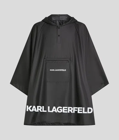 Karl Lagerfeld K/essential Verstaubarer Poncho In Black