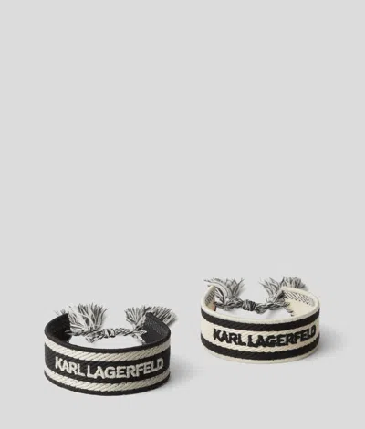 Karl Lagerfeld K/essential Woven Bracelet – 2 Pack In Multi