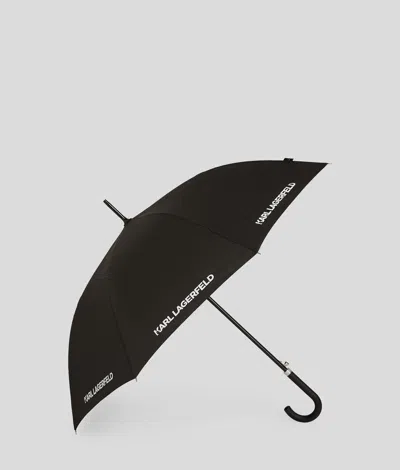 Karl Lagerfeld K/essential Grosser Regenschirm In Black