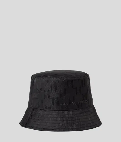 Karl Lagerfeld K/etch Bucket Hat In Black