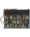 Karl Lagerfeld Key Ring Card Case In Multi