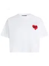 Karl Lagerfeld K/heart Cotton T-shirt In White