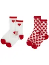 Shop Karl Lagerfeld K/heart Mesh Socks (pack Of Two) In Red