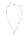 Karl Lagerfeld K/heart Necklace Pave Woman Necklace Gold Size - Brass, Glass In Gold
