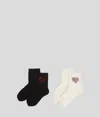 Karl Lagerfeld K/heart Strassbesetzte Socken – 2er-set In Multi