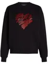 Karl Lagerfeld K/heart Sweatshirt In 黑色