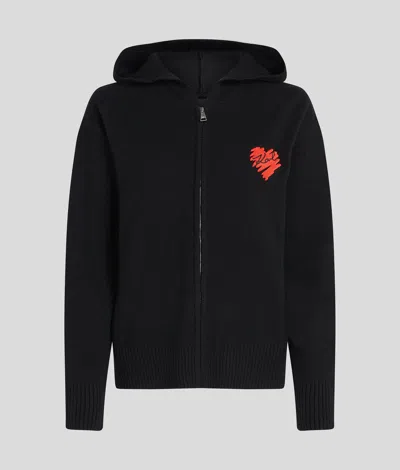 Karl Lagerfeld K/heart Zip-up Sweater