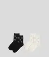 Karl Lagerfeld K/heart Strassbesetzte Socken – 2er-set In Multi