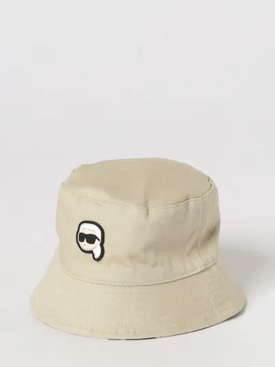 Karl Lagerfeld Kids Boy's Reversible Cotton Bucket Hat With Graphic Print In Neutral