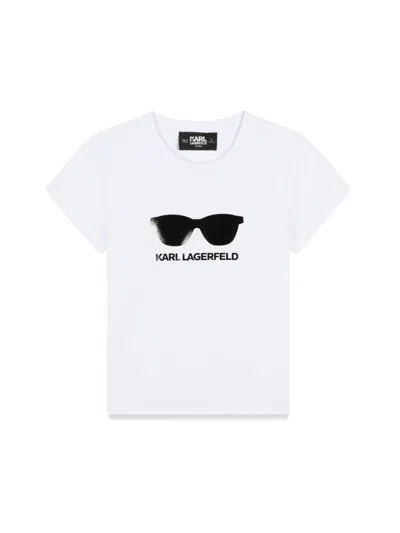 Karl Lagerfeld Kids Mini Graphic Tee In White