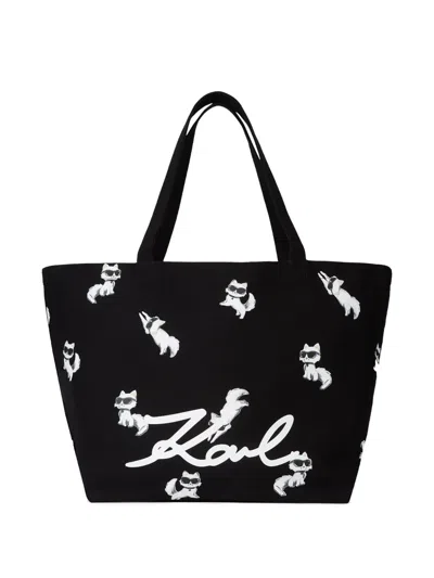 Karl Lagerfeld K/ikon Choupette Tote Bag In Black