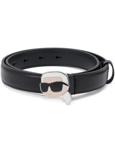 Karl Lagerfeld K/ikonik 2.0 Belt In Black