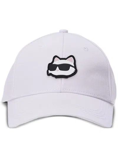 Karl Lagerfeld K/ikonik 2.0 Choupette Baseball Cap In White