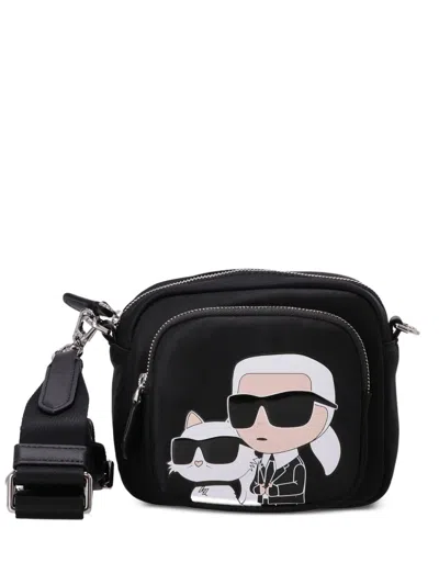 Karl Lagerfeld K/ikonik 2.0 Cross Body Bag In Black