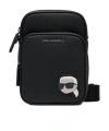 Karl Lagerfeld K/ikonik 2.0 Kore Textured Shoulder Bag In Black