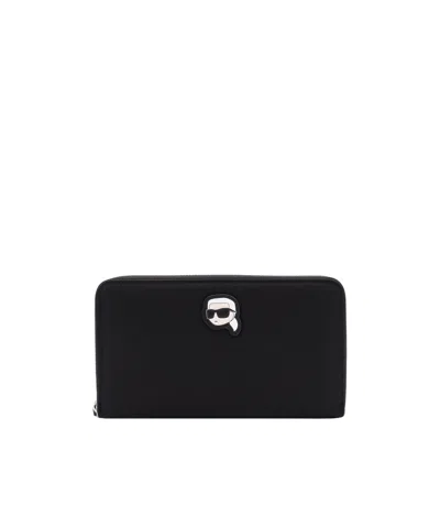 KARL LAGERFELD K/IKONIK 2.0 LOGO-LETTERING WALLET