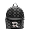 Karl Lagerfeld K/ikonik 2.0 Monogram Backpack In Black