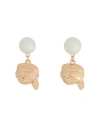Karl Lagerfeld K/ikonik 2.0 Pearls Studs Woman Earrings Gold Size - Glass, Brass In Gold
