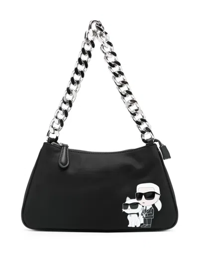 Karl Lagerfeld K/ikonik 2.0 Shoulder Bag In Black