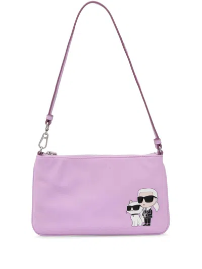 Karl Lagerfeld K/ikonik 2.0 Shoulder Bag In Pink