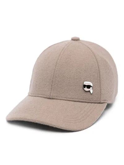 Karl Lagerfeld K/ikonik Cap In Neutrals